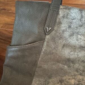 Metallic and Textured Tote Bag